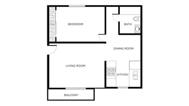 1 Bed 1 Bath 5610-20 floor plan